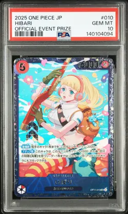 2025 ONE PIECE JPN PROMOS OFFICIAL EVENT PRIZE #010 HIBARI PSA 10 - Image 1