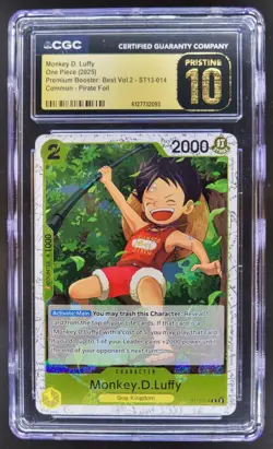 2025 ONE PIECE MONKEY D. LUFFY FIRATE FOIL ST13-014 CGC 10 PRISTINE TL3 - Image 1