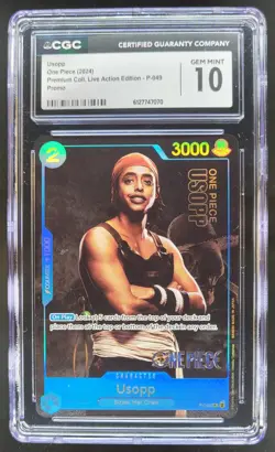 2024 ONE PIECE USOPP LIVE ACTION PROMO P-049 CGC 10 TL3 - Image 1
