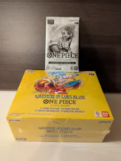 One Piece OP-15 Adventure on Kami's Island BOOSTER FactorySeal BOX & DASH PACK - Image 1