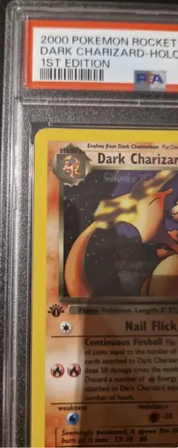 4/82 Dark Charizard 1st Edition PSA 8 Holo Team Rocket Base Pokemon Card WOTC - Image 5