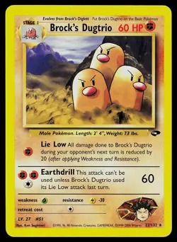 Pokemon Card - Brock's Dugtrio Gym Challenge 22/132 Rare - Image 1