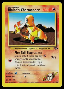 Pokemon Card - Blaine's Charmander Gym Challenge 60/132 Common - Image 1