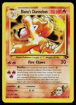 Pokemon Card - Blaine's Charmeleon Gym Challenge 31/132 Uncommon - Image 1
