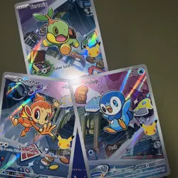 Pokemon First Partner Illustration Pack Set Of Cards Piplup, Chimchar, Turtwig - Image 5