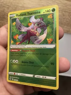 Radiant Tsareena Holo Card 016/195 Sword & Shield Silver Tempest NM+Bonus FREESH - Image 3