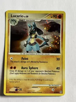 Lucario 6/130 Holo Diamond And Pearl Lightly Played Pokemon Card - Image 1