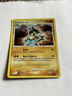 Lucario 6/130 Holo Diamond And Pearl Lightly Played Pokemon Card - Image 2
