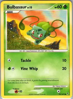 Bulbasaur 93/147 Non Holo Supreme Victors - Pokemon Card - NM - Image 1
