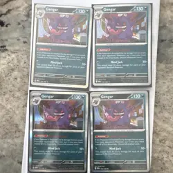 Pokemon PDR Gengar 4 Card Lot 050/068 Holo English Nintendo 2023 - Image 1