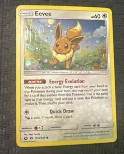 Pokemon TCG Sun & Moon Eevee 101a/149 Cosmos Holo Promo Card - Image 1
