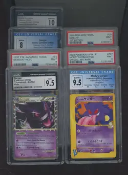 Lot of (7) Assorted Gengar Pokemon Cards Triumphant Fossil 1st Ed Bandai CGC PSA - Image 1