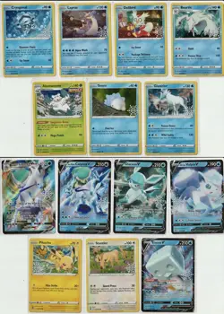 2021-2023 Pokemon 14 Card lot - Holiday Advent Calendar Promos Snowflake Stamp - Image 1