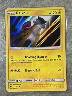 Raikou 32/73 Pokemon TCG Card Set Shining Legends Holo Rare (Near Mint) - Image 1