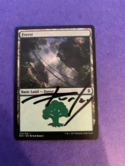 MTG Magic Forest Signed Artist Proof X1 Battle For Zendikar Sam Burley - Image 1