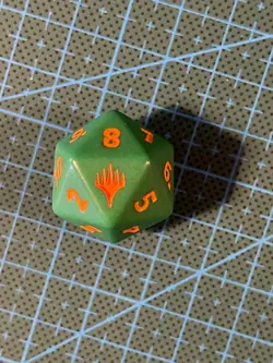 Magic The Gathering TMNT Spindown D20 Orange Michelangelo - Image 2