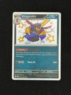 Pokemon TCG Scarlet & Violet Paldean Fates Kingambit Shiny Holo 187/091 - Image 1