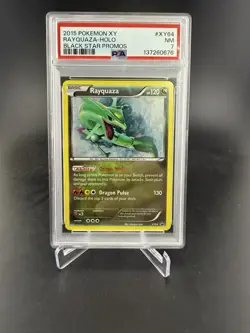 2015 POKEMON XY BLACK STAR PROMOS #XY64 RAYQUAZA-HOLO PSA 7 - Image 1