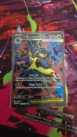 Pokemon TCG Holo Ultra Rare Full Art Mega Lucario EX 160/132 - Image 1
