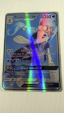 Primarina GX SM39 Ultra Black Star Promo Holo Pokemon TCG LP - Image 1