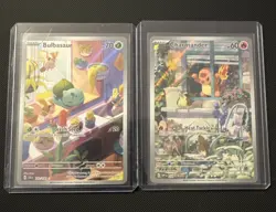 Pokemon Bulbasaur 143/142 SV07: Illustration Rare Full Art Holo And charmander! - Image 1