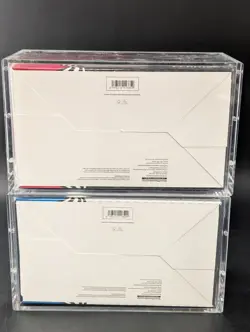 2x Pokemon SV10.5 Black Bolt White Flare Sealed Booster Bundle Display W/Acrylic - Image 2