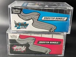 2x Pokemon SV10.5 Black Bolt White Flare Sealed Booster Bundle Display W/Acrylic - Image 4