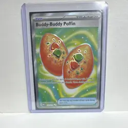Pokemon TCG Buddy-Buddy Poffin 167/132 Me01 Holo Ultra Rare Trainer - Image 1