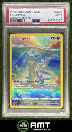 Lapras PSA 9 2023 Pokemon Sword & Shield Crown Zenith Galarian Gallery GG05/GG70 - Image 1