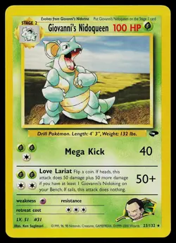 Pokemon Card - Giovanni's Nidoqueen Gym Challenge 23/132 Rare - Image 1