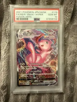 2021 Pokemon J.P. SWSH Mew Full Art/vmax Hyper PSA 10 Fusion Arts! - Image 1