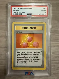 1999 Pokemon Shadowless Revive PSA 9 Mint #89 Base Set - Image 1