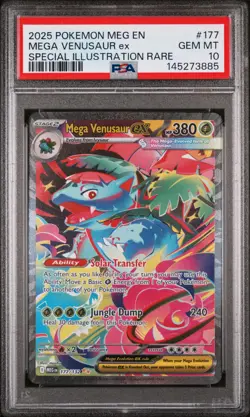 2025 POKEMON MEG EN-MEGA EVOLUTION #177 MEGA VENUSAUR EX PSA 10 - Image 1