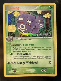 Pokemon Weezing Delta Species 33/113 Rare Reverse Holo Stamped (NM) - Image 1
