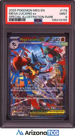 Pokemon 2025 Mega Lucario ex 179/132 SIR Mega Evolution PSA 9 - Image 1