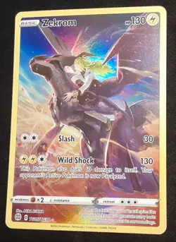 Zekrom TG05/TG30 Brilliant Stars Trainer Gallery Holo Rare Pokemon TCG LP - Image 1