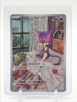 PURRLOIN 2025 POKEMON WHITE FLARE ILLUSTRATION RARE 136/086 Q3628 - Image 1