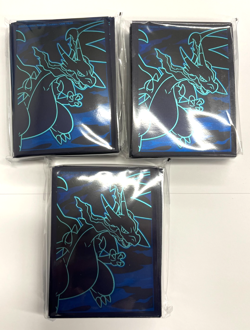 3 Sealed Pokemon TCG Deck Sleeves 65ct - Phantasmal Flames – Mega Charizard X - Image 1