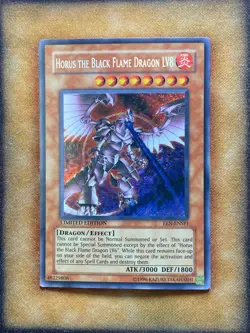Yugioh Horus the Black Flame Dragon LV8 EEN-ENSE1 Secret Rare Limited Edition LP - Image 1