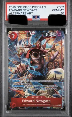 Edward Newgate #002 One Piece PRB02 Premium Booster Vol.2 Alternate Art • PSA 10 - Image 1