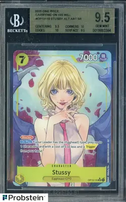 2025 One Piece Carrying On His Will OP13110 Stussy Alternate Art SR BGS 9.5 - Image 1