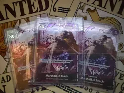 3 x Marshall D Teach Promo P-100 ONE PIECE Event Pack 8 - English Blackbeard - Image 1