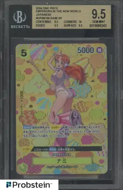 2024 One Piece Japanese Emperors In the New World OP08 Nami SP BGS 9.5 - Image 1