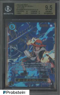 2025 One Piece Japanese Carrying on His Will EB02 Portgas D. Ace SP BGS 9.5 - Image 1