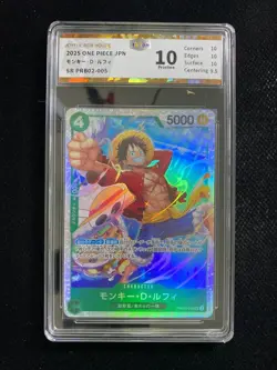 2025 One Piece TCG JPN PRB02-005 SR Monkey .D. Luffy Holo JBH 10 Pristine OC83 - Image 1