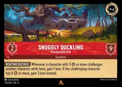 4x Snuggly Duckling - Disreputable Pub (V.1) Ursula's Return Lorcana Disney VO - Image 1