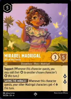 4x Mirabel Madrigal - Gift of the Family Ursula's Return Lorcana Disney VO - Image 1