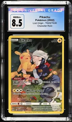 Pikachu Character Rare Lost Origin TG05/TG30 CGC 8.5 NM-MT+ 2022 Pokemon Card - Image 1