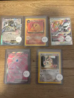 pokemon cards lot bulk-Lugia, Dark Flareon, Arceus, Mew, Blaine”s Kangaskhan - Image 1