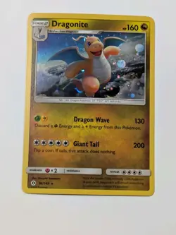 Pokemon Card Dragonite Cosmos Holo Sun & Moon Base Set 96/149 *Light Scratches* - Image 1
